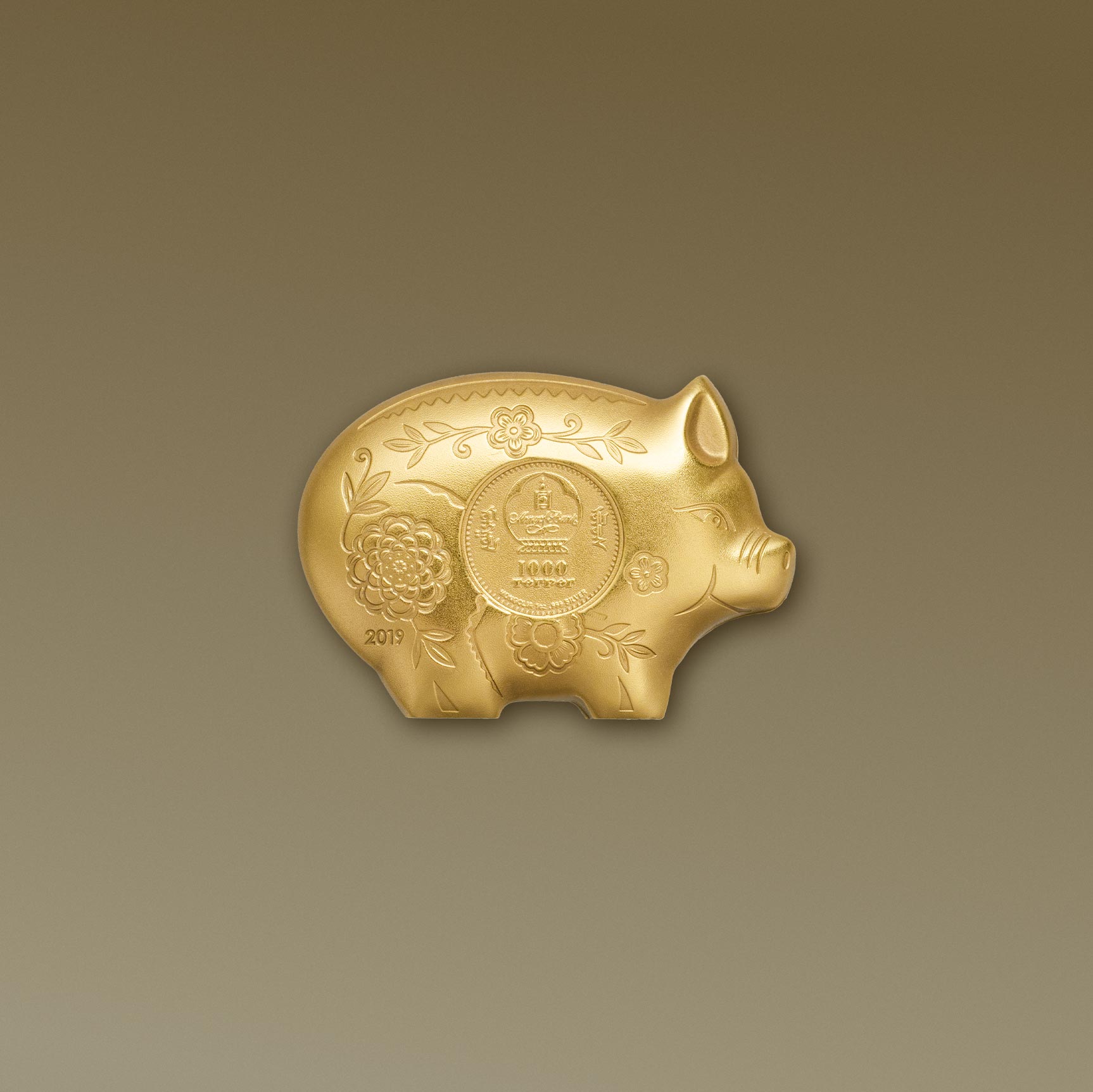 Gilded Jolly Pig